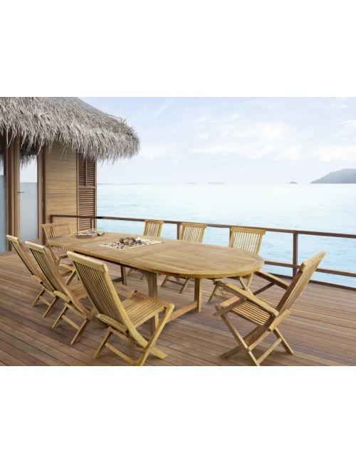 Mesa oval extensible (120 ancho)
